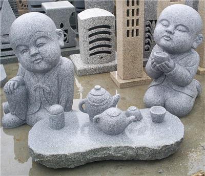 惠安海亨石雕小和尚雕塑 石雕小沙弥雕刻