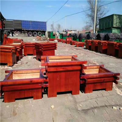 道路花池 可来图加工定制 忻州实木户外花箱生产厂家