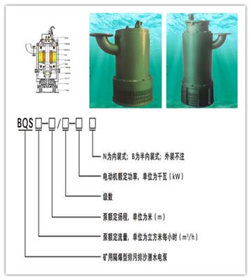 济宁新强厂家直销BQS矿用隔爆型潜水排沙电泵350-100-160