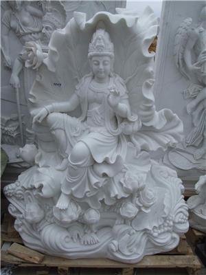 惠安海亨石业石雕观音坐像雕塑 厂家中式人物像 石雕佛像