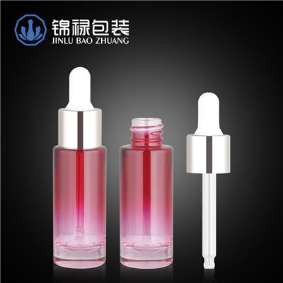 化妆品玻璃瓶精华液玻璃瓶红色化妆品瓶子广州化妆品玻璃瓶批发厂家