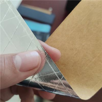 木浆网格黄纸 夹筋网格膜普通夹筋铝箔加筋铝膜新型网格膜贴面