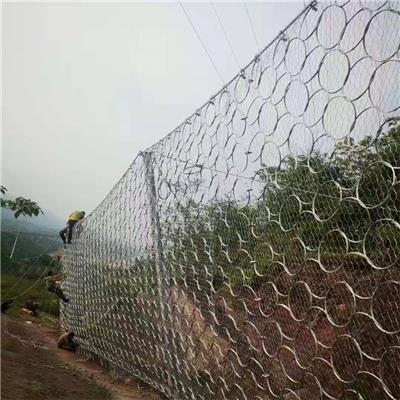 建雄钢丝绳边坡防护网山体高速被动防护网定制