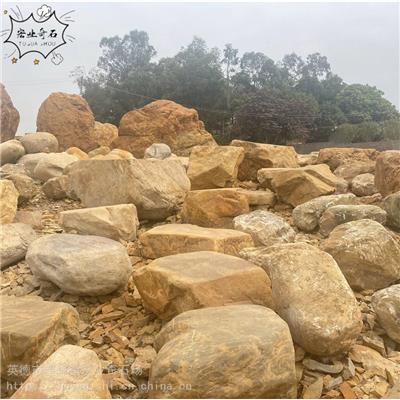 大规格黄蜡石图片-吨位石黄蜡石假山-广州黄蜡石批发市场