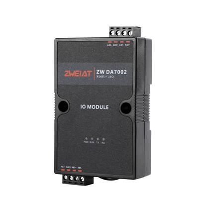 【中维安特】2路电流输出模拟量输出开关量转Modbus RTU 485 通讯模块ZW DA7002