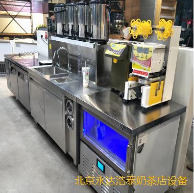 1米8不锈钢奶茶操作台，北京奶茶店设备，北京冷饮设备