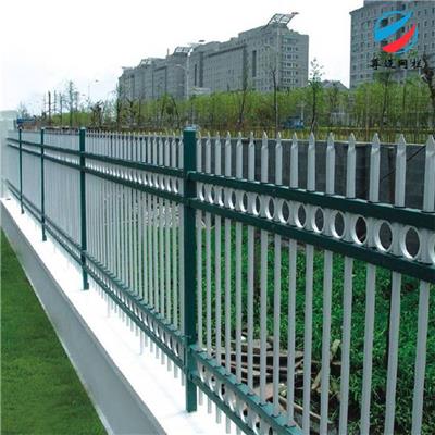 厂区防护栏 小区锌钢围墙铁艺栅栏 庭院园林围栏