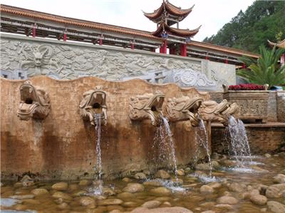 惠安海亨石业石雕喷水龙头 广场石雕**喷水 水 中式园林景观雕塑