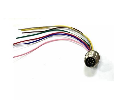 科迎法电气m16传感器连器 8针前面板安装法兰插座焊线式