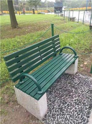 徐州户外防腐木道路花箱 塑木公园休闲椅定做维修