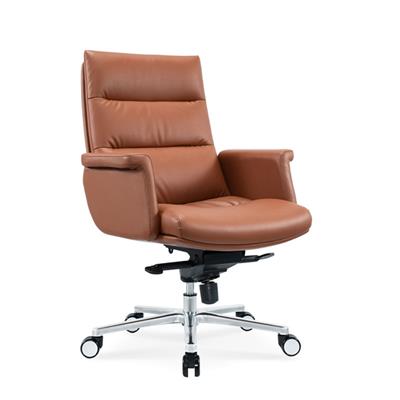 现代简约细纹西皮电脑椅家用真皮办公可躺老板椅升降会议中班椅SY-297B