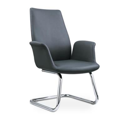 办公家具细纹西皮老板椅家用简约时尚经理皮椅电脑转椅电镀弓形架会议椅SY-288C