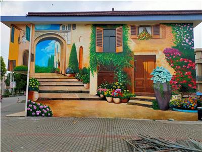 銮晟兄弟推出美丽乡村墙绘设计定制与绘制.