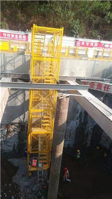 中国铁建款工地箱式梯笼建筑工程基坑施工蓝色装配式梯笼现货