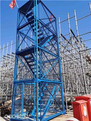 深圳现货施工桥梁建筑安全梯笼组装工地梯笼 爬梯组合框架式安全护笼爬梯