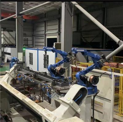 安川双机协调加3轴变位机 安川焊接机器人 钢结构焊接机器人
