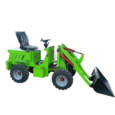 四驱装载车挖掘机小型铲车农用粮食运输电动小铲车