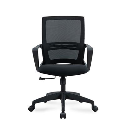 黑色现申请公椅网布简约职员椅员工电脑椅靠背家用升降转椅SY-258B