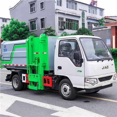 江淮5方挂桶垃圾车价格 小区物业垃圾清运 配120升/240升塑料桶