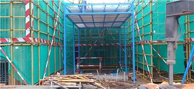 中国建筑工地钢筋棚木工防护棚楼层瓦标准化定型化钢筋施工安全通道