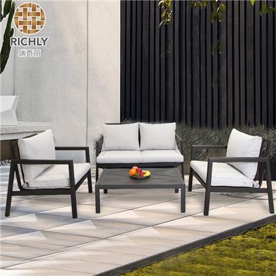 瑞奇丽沙发铝合金现代简约户外家具庭院透气面料沙发组合室外阳台休闲沙发