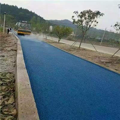 广东省湛江市彩色沥青混凝土路面施工工艺-蓝色沥青路面