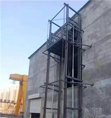 十堰市定制3吨固定液压升降机 防坠液压货运电梯 车间导轨电动上货梯