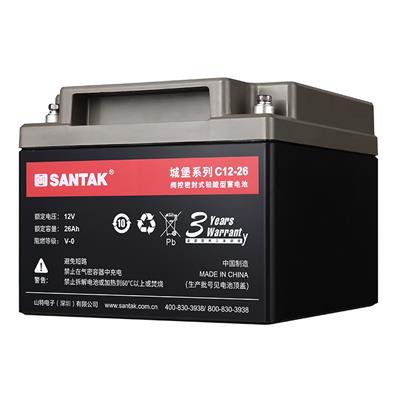 山特蓄电池C12-26 12V26AH直流屏蓄电池