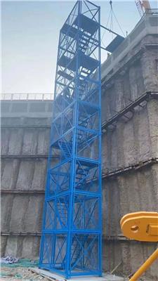 广东现货桥梁施工安全梯笼基坑人行通道组装式厢式梯笼施工安全爬梯梯笼