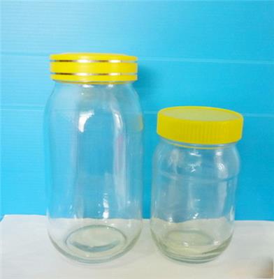 玻璃蜂蜜瓶厂家，长期加工定制玻璃蜂蜜圆瓶
