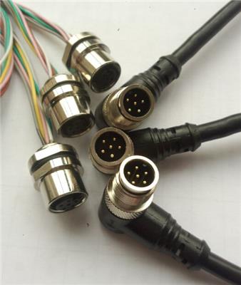 供应科迎法电气M12-6针6孔插头插座，6芯航空插头