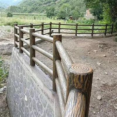 甘肃 石栏杆 水泥栏杆 仿石栏杆 仿木纹护栏 多种样式可选 支持定制