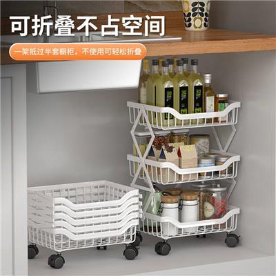 落地 多层 可移动 厨房 置物架 蔬菜架 卫生间 收纳架 5层