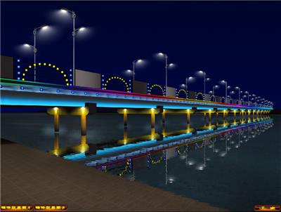 桥梁亮化工程灯光设计、桥梁亮化配套服务