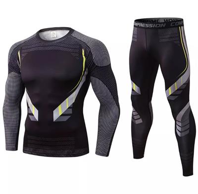 Men's Thermal Underwear Set Winter Base Layer Sport Long Top & Bottom Suit