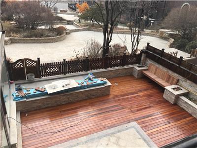 苏州户外实木庭院景观木阳台设计建造