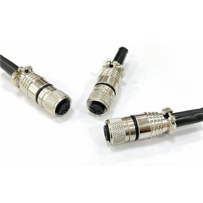 科迎法电气m12连接器孔式全屏蔽型现场自接电缆JX12插头