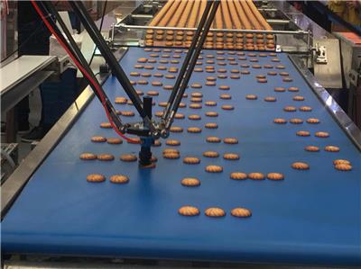 厂家批发食品级防霉耐油蓝色PU输送带 饼干月饼制作传送带