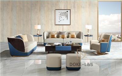 掌柜家居DK客厅沙发D2210意式轻奢别墅客厅真皮沙发