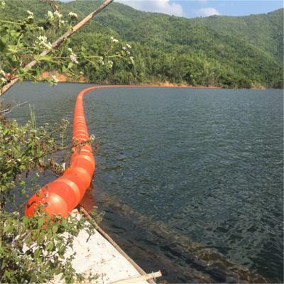PE材质水电站阻挡垃圾拦污浮筒 可挂拦污网围栏漂浮浮排