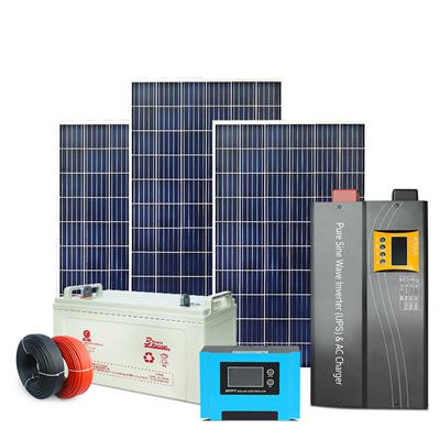 晶日光电家用220v电池板光伏板全套带发户外 5000w太阳能发电系统