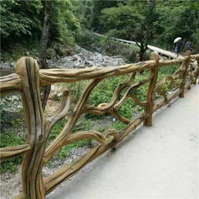 仿木栏杆公园仿藤水泥护栏效果美观造型丰富坚固耐用不易掉色