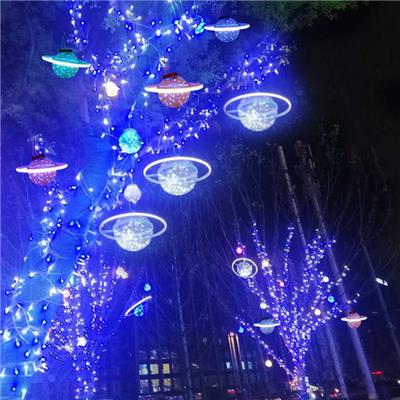 商场步行街市**圣诞新年春节灯光亮化工程