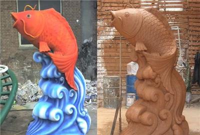 铜川动物鲤鱼雕塑
