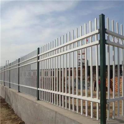 厂房临时围栏 蓝白色1.5m高锌钢围栏 镀锌隔离防护栏杆