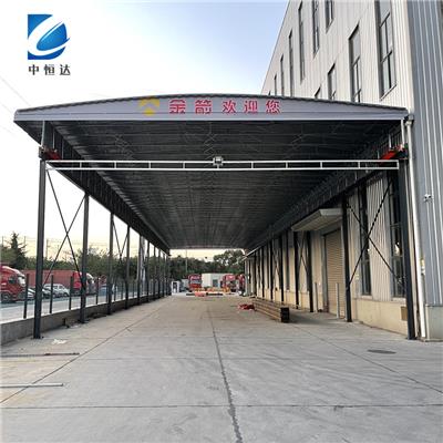 武汉大型电动推拉雨棚 活动仓库遮阳蓬 厂家供应