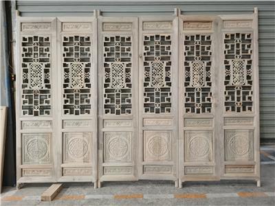 四川成都实木中式木门窗实木木花格中式木雕花板
