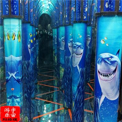 鼎艺游乐探险鲨鱼迷宫 防爆玻璃迷宫 户外室内亲子魔幻3D