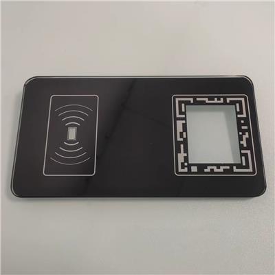 智能工控玻璃刷卡感应电子钢化玻璃面板丝印扫码识别高透人脸识别面板玻璃门禁感应玻璃