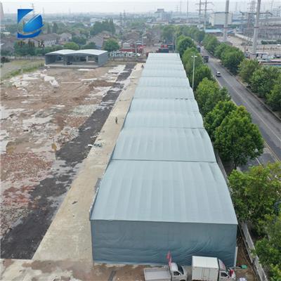 武汉大型电动推拉雨棚活动仓库蓬移动伸缩遮阳篷供应